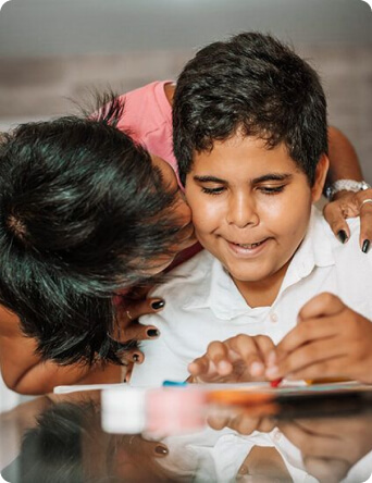 Adult with autism in a therapy session