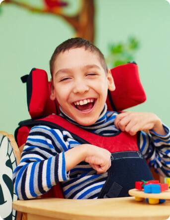 Child with autism playing